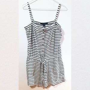 French Connection B&W Striped Romper